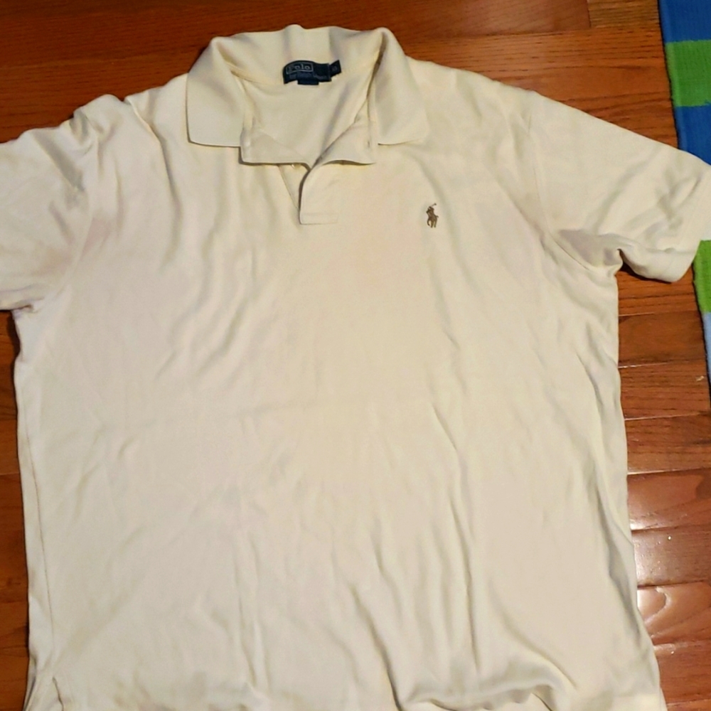 Cream Ralph Lauren polo